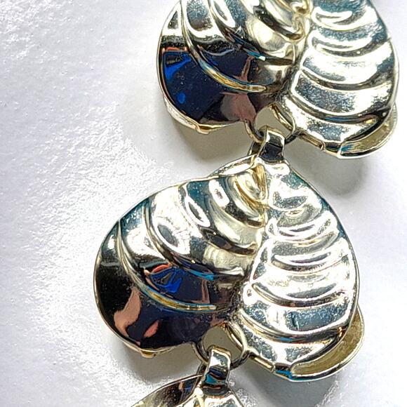 Vintage Heart Leaf Choker Necklace, Length 15 1/2 Inches - Picture 5 of 10